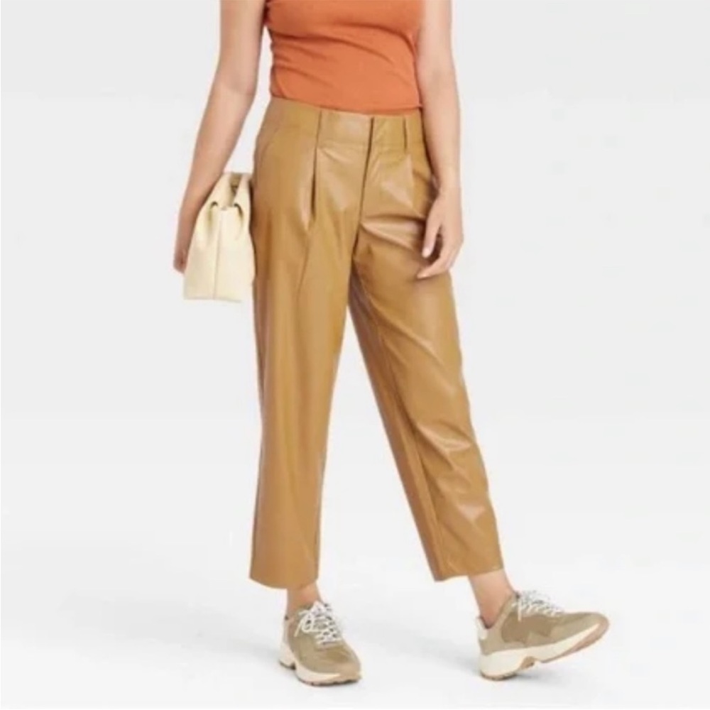 A new day faux leather trousers Carmel color